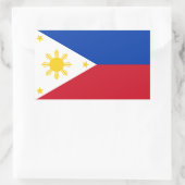 Sticker Rectangulaire Collier rectangle avec Drapeau des Philippines (Sac)