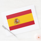Sticker Rectangulaire Collier rectangle avec Drapeau d'Espagne (Enveloppe)