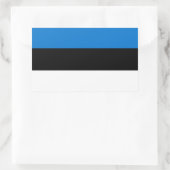 Sticker Rectangulaire Collier rectangle avec Drapeau d'Estonie (Sac)