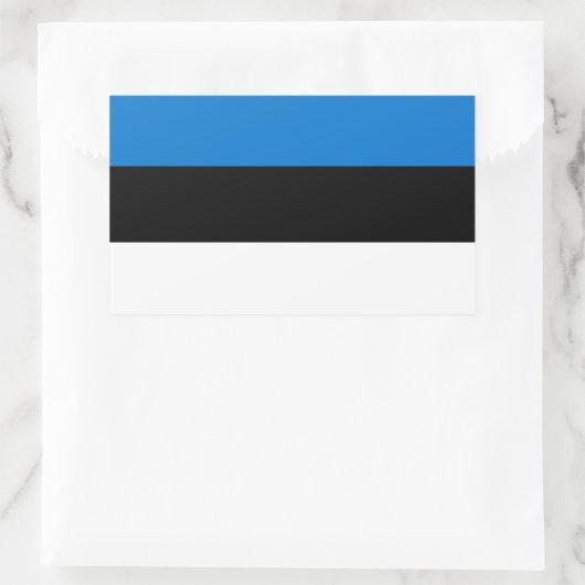 Sticker Rectangulaire Collier rectangle avec Drapeau d'Estonie (Sac)