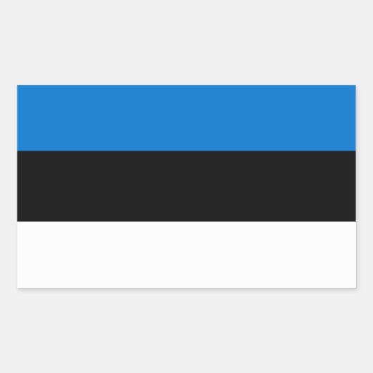 Sticker Rectangulaire Collier rectangle avec Drapeau d'Estonie (Devant)