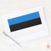 Sticker Rectangulaire Collier rectangle avec Drapeau d'Estonie (Enveloppe)