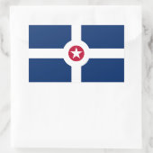 Sticker Rectangulaire Collier rectangle avec Drapeau d'Indianapolis, USA (Sac)