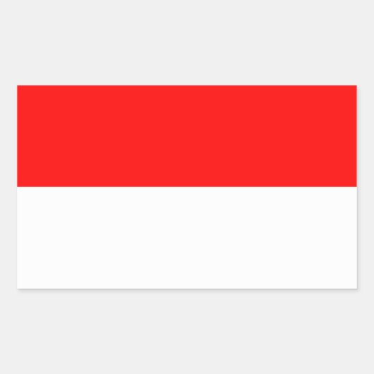 Sticker Rectangulaire Collier rectangle avec drapeau d'Indonésie (Devant)