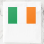 Sticker Rectangulaire Collier rectangle avec Drapeau d'Irlande (Sac)