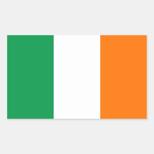 Sticker Rectangulaire Collier rectangle avec Drapeau d'Irlande (Devant)