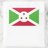 Sticker Rectangulaire Collier rectangle avec Drapeau du Burundi (Sac)