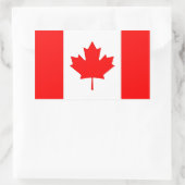 Sticker Rectangulaire Collier rectangle avec Drapeau du Canada (Sac)