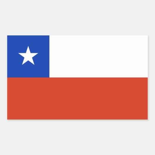 Sticker Rectangulaire Collier rectangle avec Drapeau du Chili (Devant)