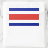 Sticker Rectangulaire Collier rectangle avec Drapeau du Costa Rica (Sac)