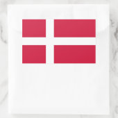 Sticker Rectangulaire Collier rectangle avec drapeau du Danemark (Sac)