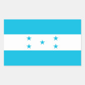 Sticker Rectangulaire Collier rectangle avec Drapeau du Honduras (Devant)