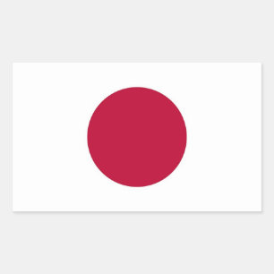 Sticker Rectangulaire Collier rectangle avec drapeau du Japon