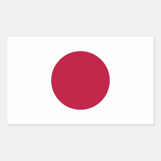 Sticker Rectangulaire Collier rectangle avec drapeau du Japon (Devant)
