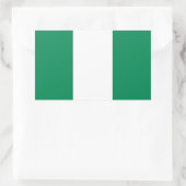 Sticker Rectangulaire Collier rectangle avec Drapeau du Nigeria (Sac)