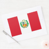 Sticker Rectangulaire Collier rectangle avec drapeau du Pérou (Enveloppe)