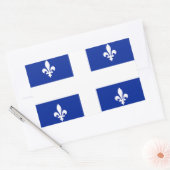 Sticker Rectangulaire Collier rectangle avec Drapeau du Québec, Canada (Enveloppe)