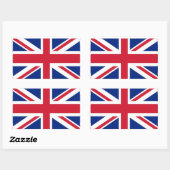 Sticker Rectangulaire Collier rectangle avec Drapeau du Royaume-Uni (Feuille)