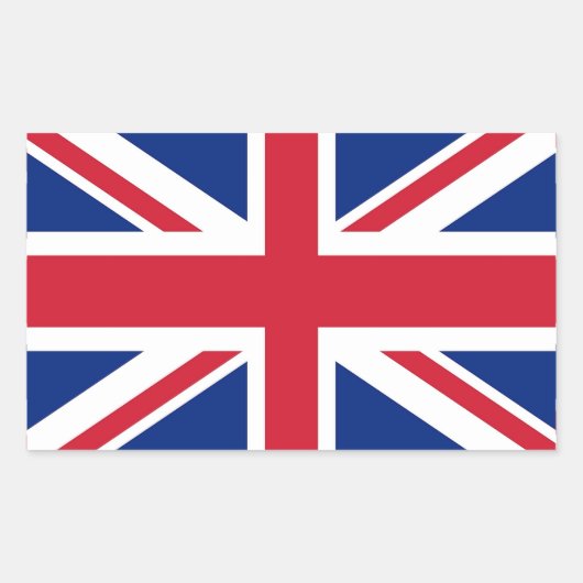 Sticker Rectangulaire Collier rectangle avec Drapeau du Royaume-Uni (Devant)