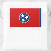 Sticker Rectangulaire Collier rectangle avec Drapeau du Tennessee (Sac)