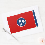 Sticker Rectangulaire Collier rectangle avec Drapeau du Tennessee (Enveloppe)