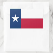 Sticker Rectangulaire Collier rectangle avec Drapeau du Texas (Sac)