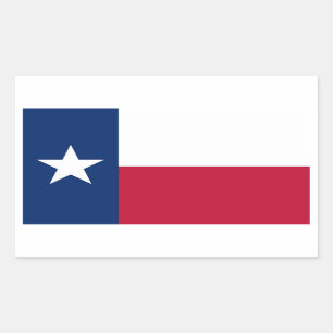 Sticker Rectangulaire Collier rectangle avec Drapeau du Texas