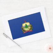 Sticker Rectangulaire Collier rectangle avec Drapeau du Vermont (Enveloppe)
