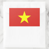 Sticker Rectangulaire Collier rectangle avec Drapeau du Vietnam (Sac)