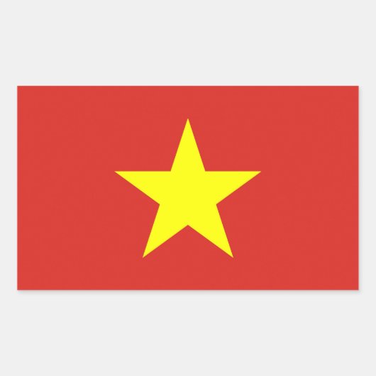 Sticker Rectangulaire Collier rectangle avec Drapeau du Vietnam (Devant)
