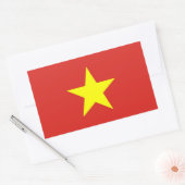 Sticker Rectangulaire Collier rectangle avec Drapeau du Vietnam (Enveloppe)