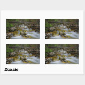 Sticker Rectangulaire Collier rectangulaire de crique de forêt rocheuse (Feuille)