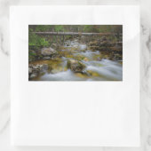 Sticker Rectangulaire Collier rectangulaire de crique de forêt rocheuse (Sac)