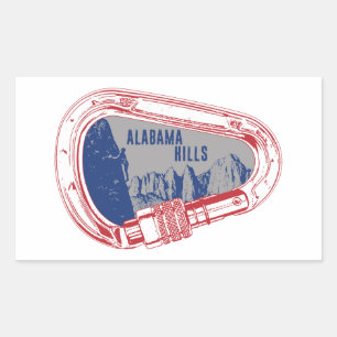 Sticker Rectangulaire Collines de l'Alabama montant Carabiner