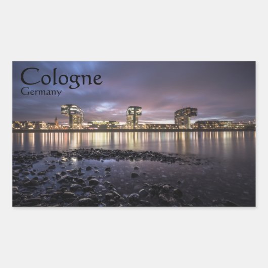 Sticker Rectangulaire Cologne Allemagne (Devant)