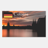 Sticker Rectangulaire Cologne Allemagne (Devant)