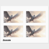 Sticker Rectangulaire Colombe de la paix blanche jolie (Feuille)