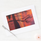 Sticker Rectangulaire Colonne de coucher de soleil sur le lac Awoonga (Enveloppe)