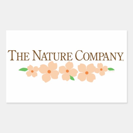 Sticker Rectangulaire Colonne de logo rectangulaire avec fleurs (Devant)
