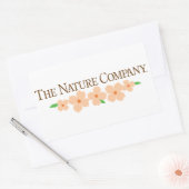 Sticker Rectangulaire Colonne de logo rectangulaire avec fleurs (Enveloppe)