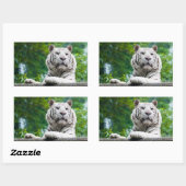 Sticker Rectangulaire Colonne de tigre blanc (Feuille)