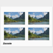 Sticker Rectangulaire Colonne photo Cook's Bay, Moorea (Feuille)