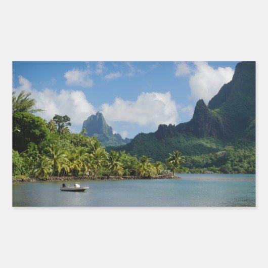 Sticker Rectangulaire Colonne photo Cook's Bay, Moorea (Devant)
