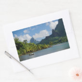 Sticker Rectangulaire Colonne photo Cook's Bay, Moorea (Enveloppe)