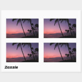 Sticker Rectangulaire Colonne rectangle de coucher de soleil tropical ro (Feuille)
