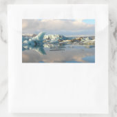 Sticker Rectangulaire Colonne rectangle de l'iceberg de Jokulsarlon (Sac)