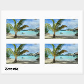 Sticker Rectangulaire Colonne rectangle de palmier et de complexe suraqu (Feuille)