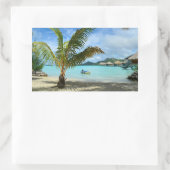 Sticker Rectangulaire Colonne rectangle de palmier et de complexe suraqu (Sac)