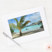 Sticker Rectangulaire Colonne rectangle de palmier et de complexe suraqu (Enveloppe)