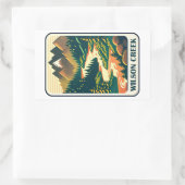 Sticker Rectangulaire Colonnes de la Caroline du Nord Wilson Creek (Sac)